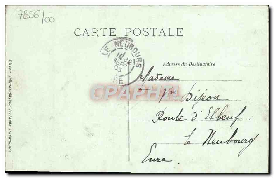 CAEN — Vue sur le Château — LL. — Éditeur LL. — N° 58 — Rückseite