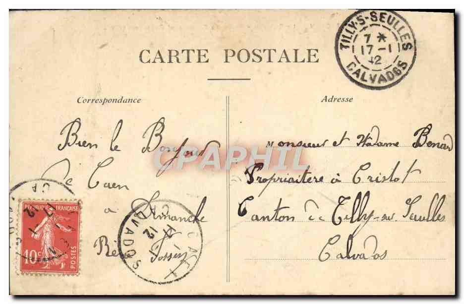 CPA Caen Le Chateau Porte De Secours et Caserne Lefevre Militaria Cheval — Verso