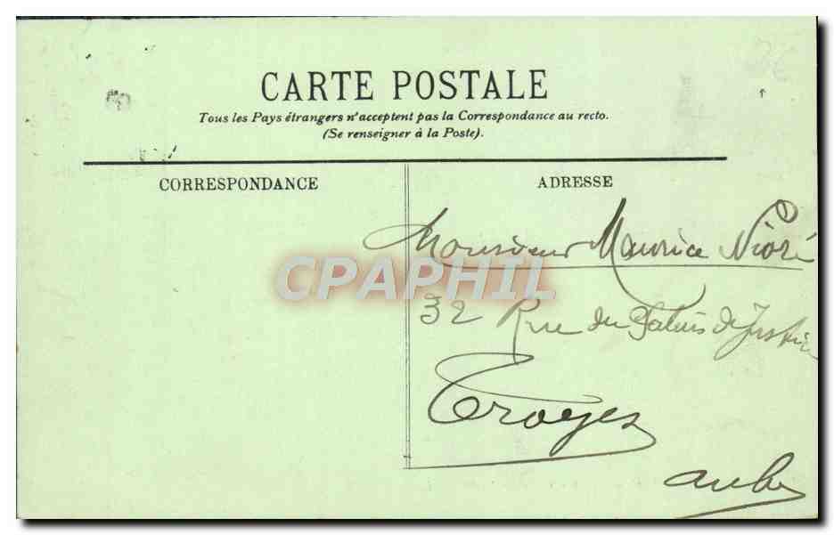 CPA Caen Abbaye aux Hommes et le lycee — Verso