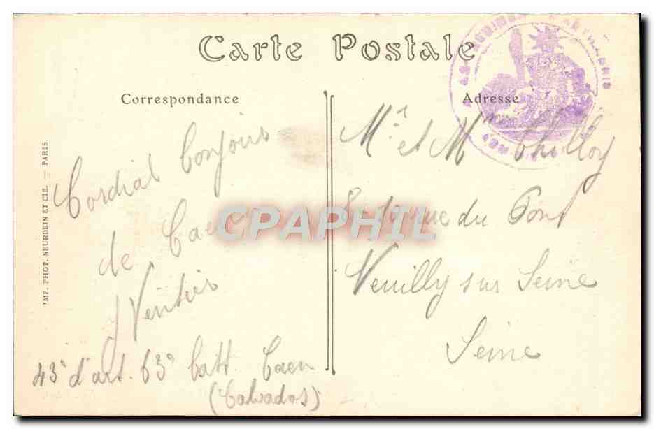 CPA Caen Ancienne Eglise Saint Gilles — Verso