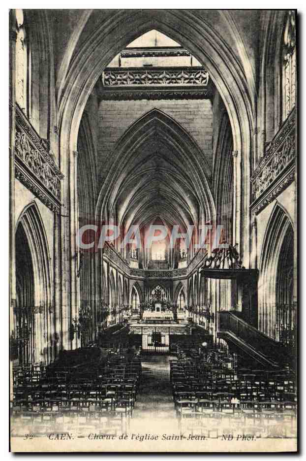 CPA Caen Choeur de l'Eglise Saint Jean 
