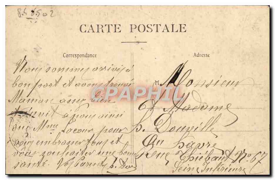 CPA Caen Eglise de Vaucelles  — Verso