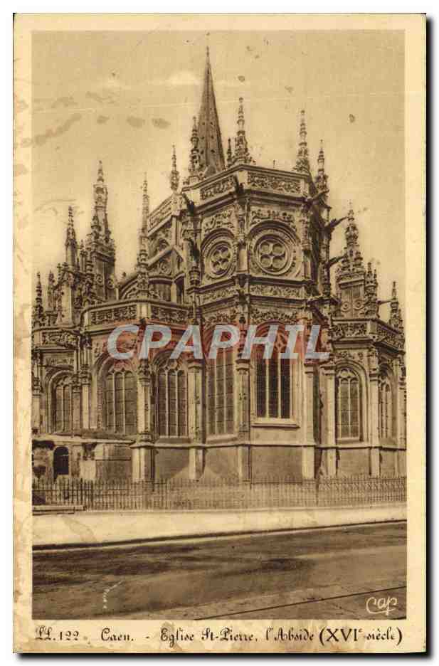 CPA Caen Eglise St Pierre L'abside