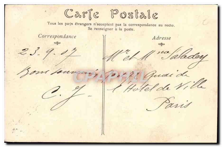 CAEN — Le Clocher de Saint-Pierre, vue prise du Château — ND. Phot. n°82 — Rückseite