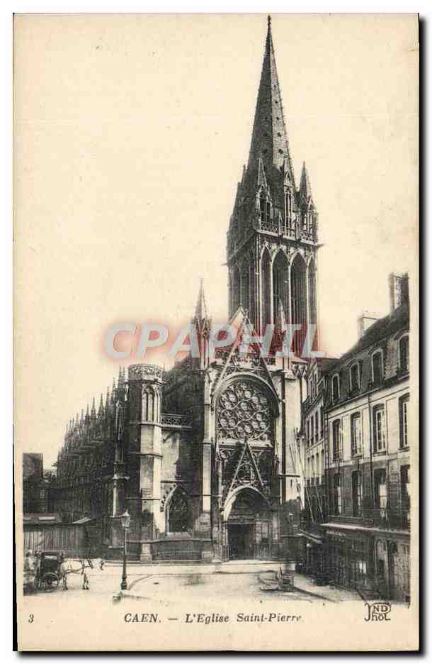 CPA Caen L'Eglise Saint Pierre
