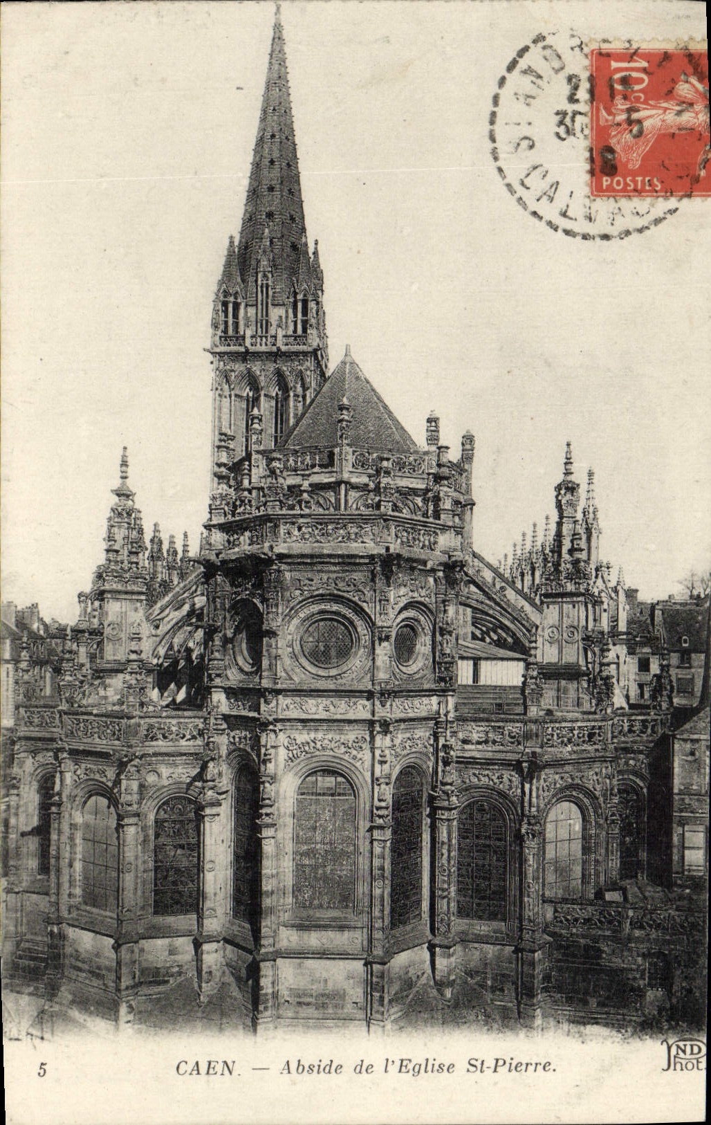 CPA Caen Abside de L'Eglise Saint Pierre