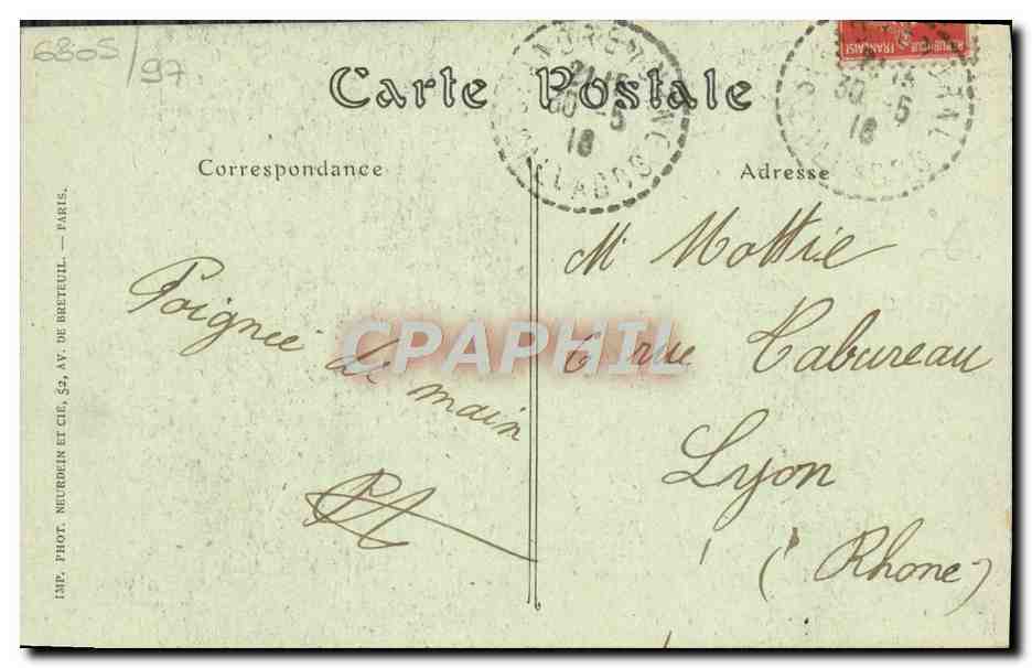 CPA Caen Abside de L'Eglise Saint Pierre — Verso