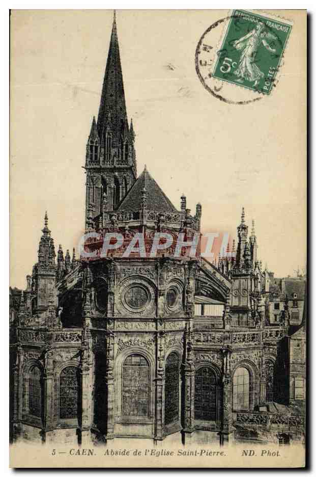 CPA Caen Abside de L'Eglise Saint Pierre