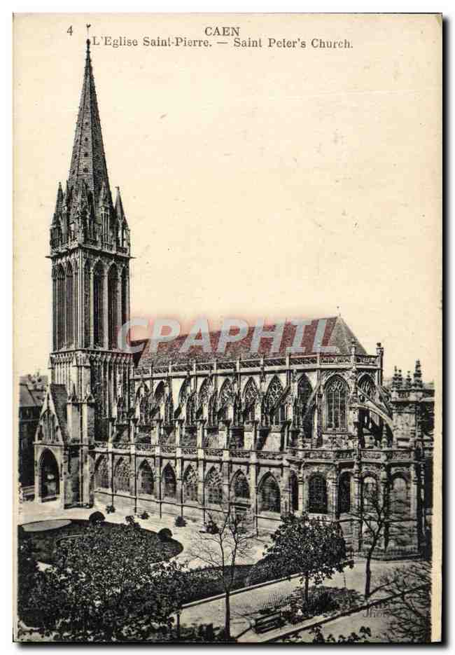 CPA Caen L'Eglise Saint Pierre