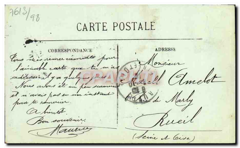 CPA Caen L'Eglise Saint Pierre L'Abside  — Verso