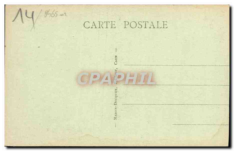 Caen - Église Saint-Sauveur — vue de la tour et du clocher gothique — éditeur M. Dorquet, Caen, n° 100 — Achterkant