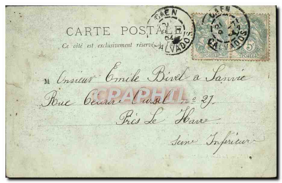 CPA Caen La Gare Saint Martin — Reverso