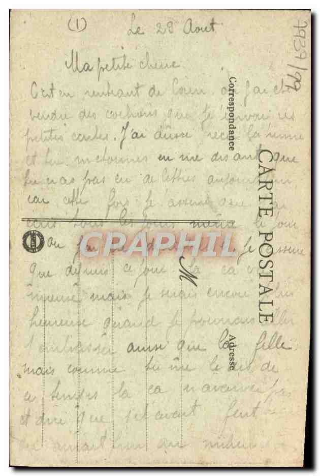 CPA Caen La Gare de l'Ouest — Rückseite