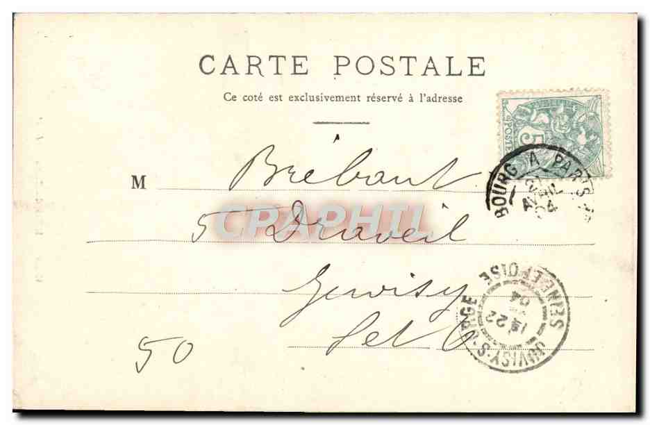 CPA Caen Hotel de Than — Verso
