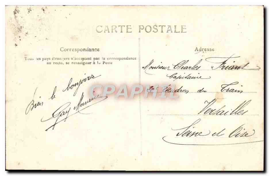 CPA Caen Hotel de Than detail des Lucarnes  — Verso
