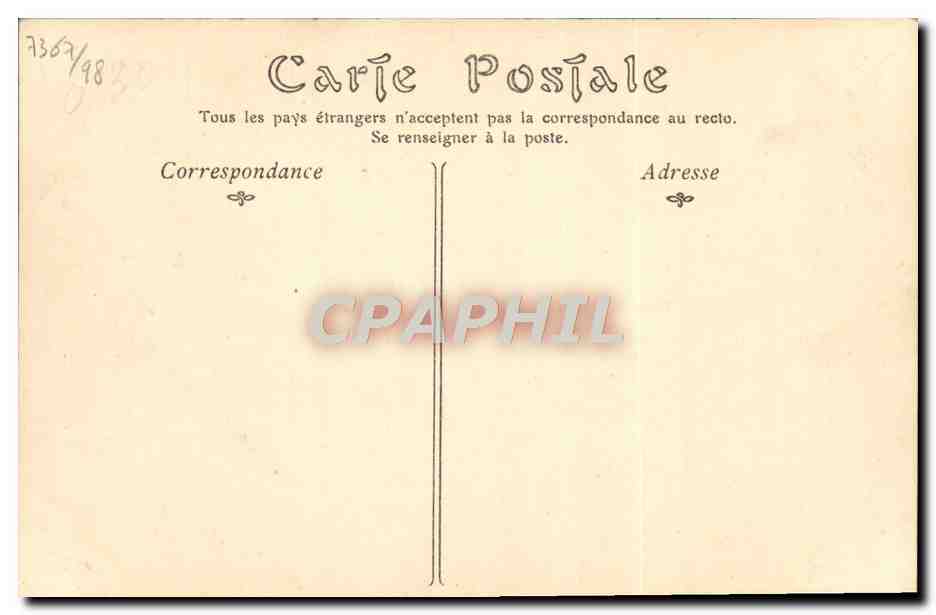 CPA Caen Ancien Hotel de Than — Rückseite
