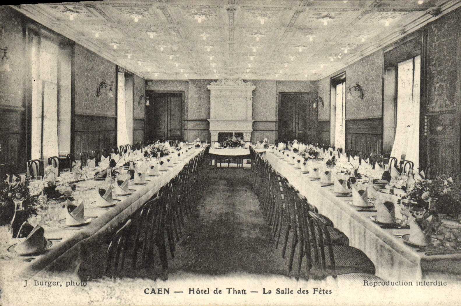 CPA Caen Hotel de Than La Salle des Fetes 