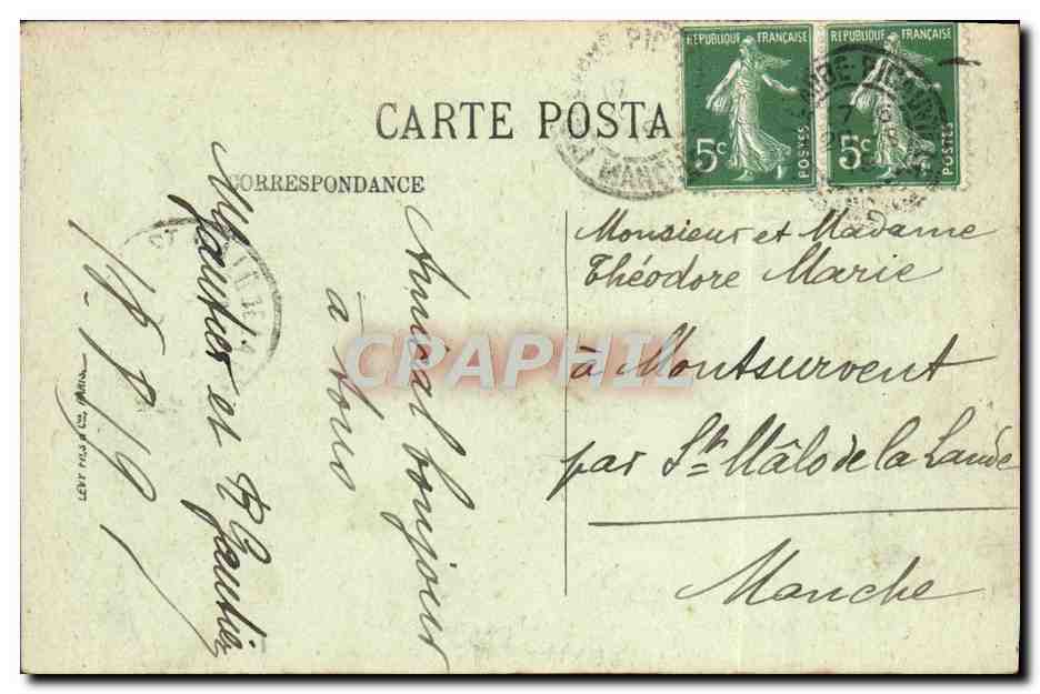 CPA Caen L'Ancien Hotel de Valois Facade Place Saint Pierre Maggi Coiffeur  — Verso