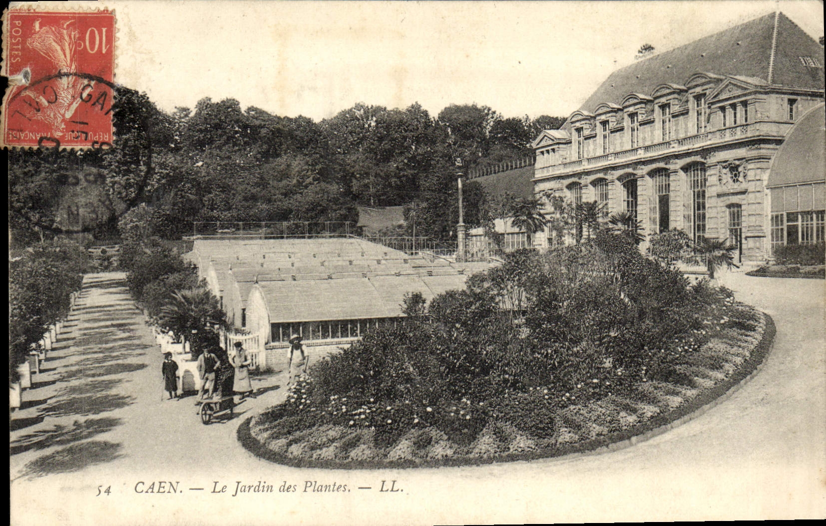 Vintage Postcard Caen The Botanical Garden
