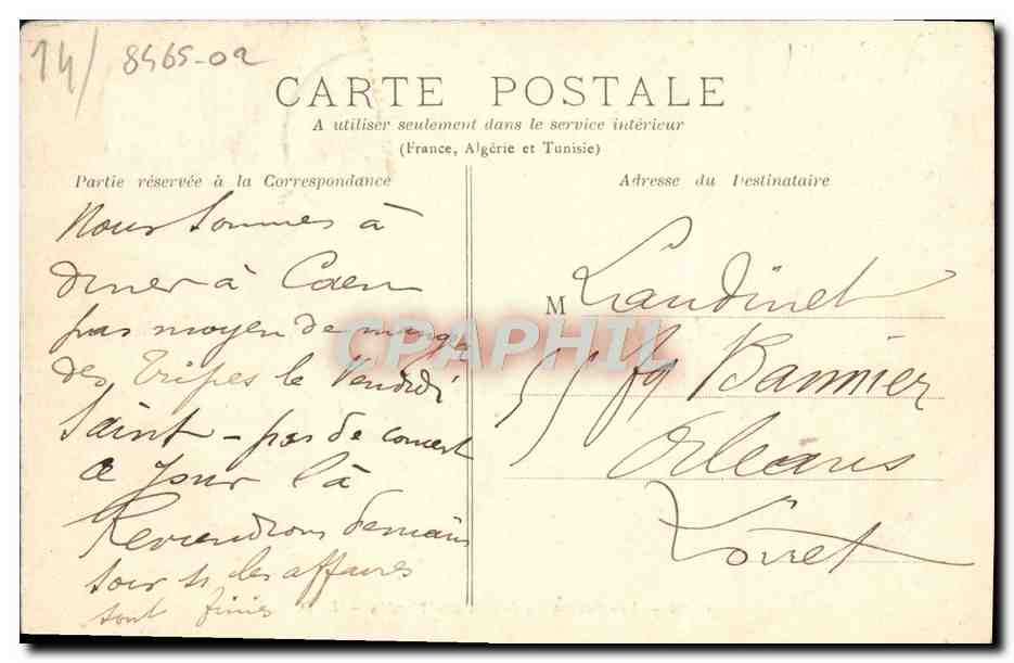 Caen — Les Serres du Jardin des Plantes — L. D. — Rückseite