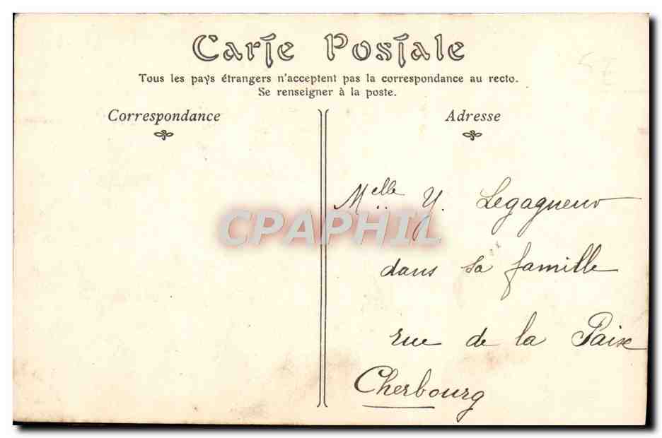 CPA Caen Le Palais de Justice  — Verso