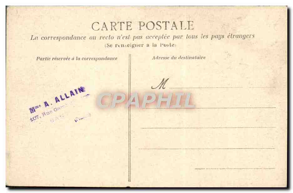 CPA Caen Le Palais de Justice  — Back