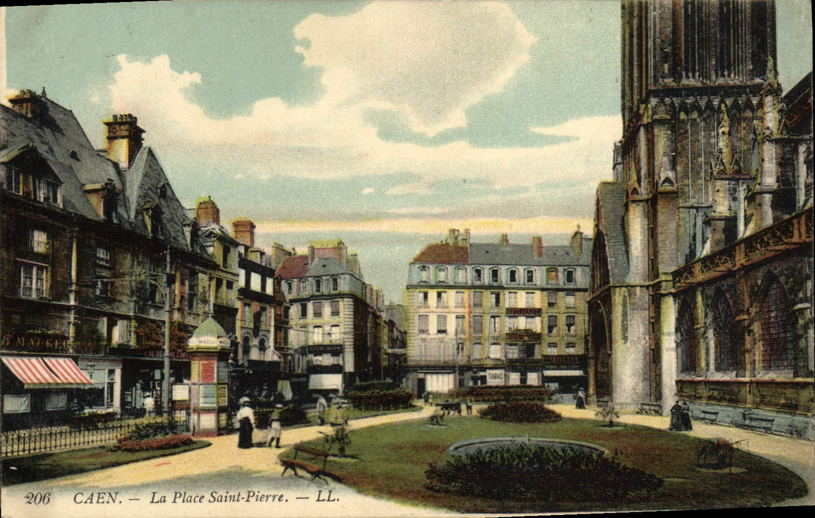 CPA Caen La Place Saint Pierre 