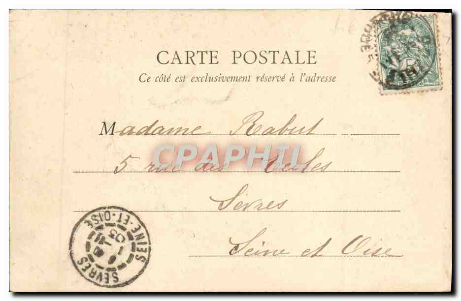CPA Caen Le Pont de Calix  — Rückseite