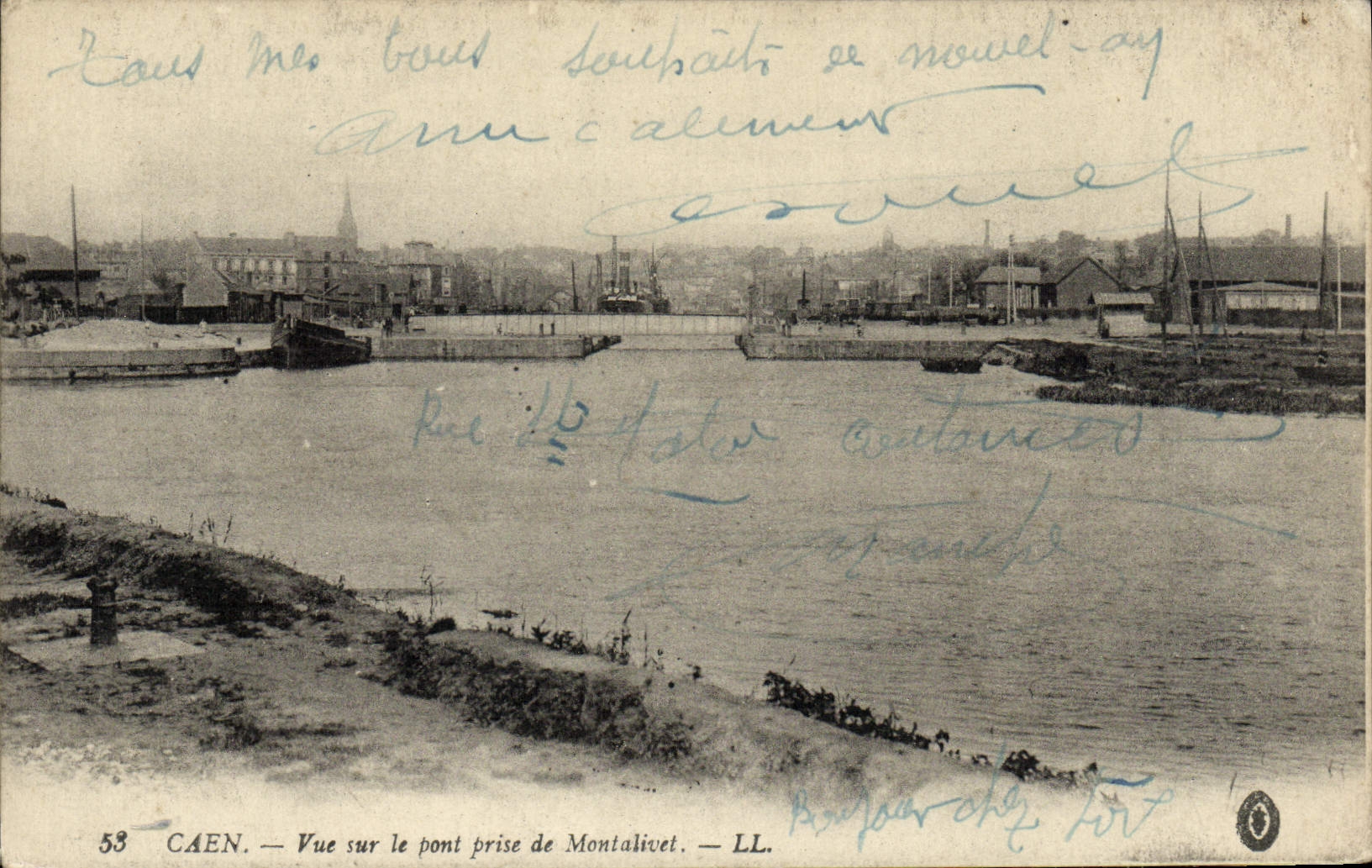 CAEN — Vue sur le pont prise de Montalivet — LL. — N° 58