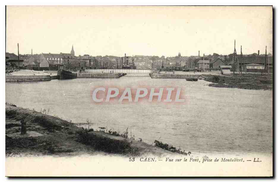CPA Caen Vue sur le pont prise de Montalivet