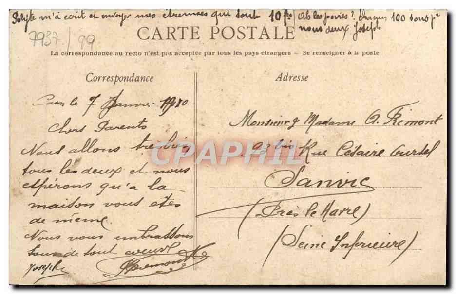 Caen — The Locks of the Orne — Collection S.D. — Back