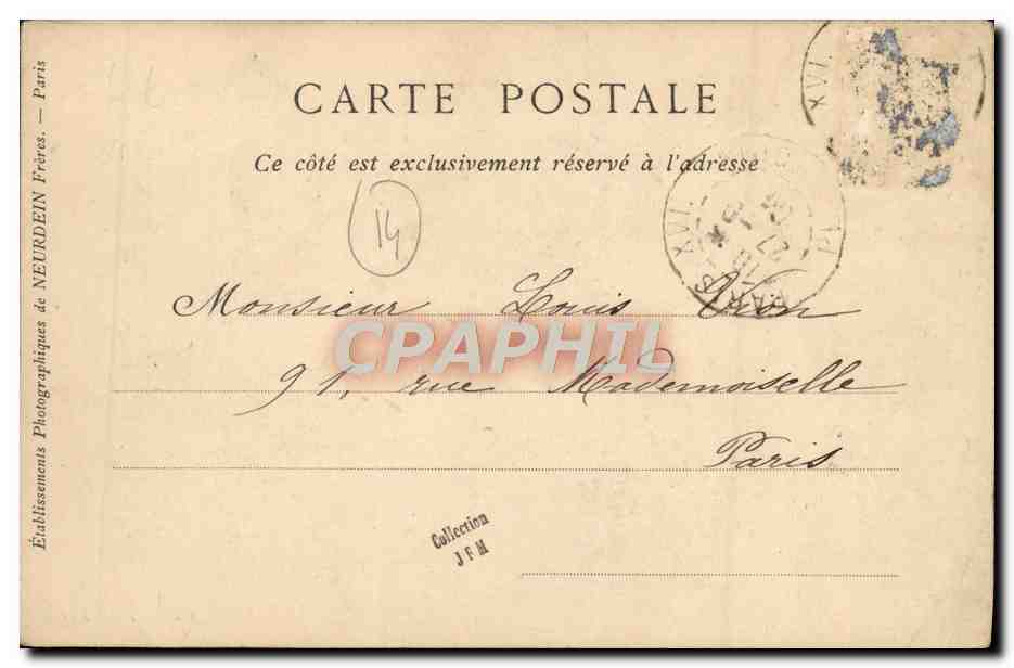 CPA Caen Le Port Bateaux — Verso
