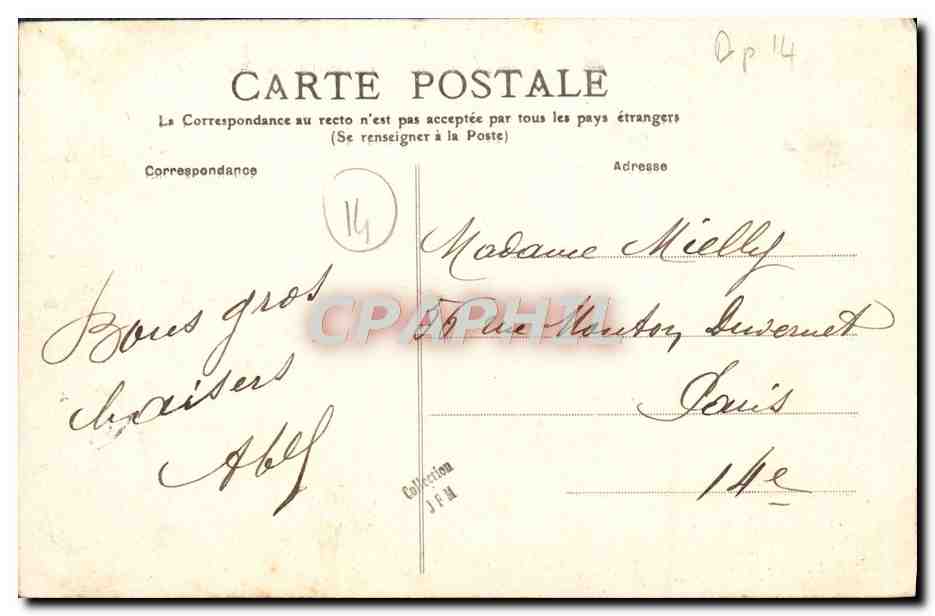 CPA Caen Le Port et l'Ecluse du Grand Bassin Bateaux — Verso