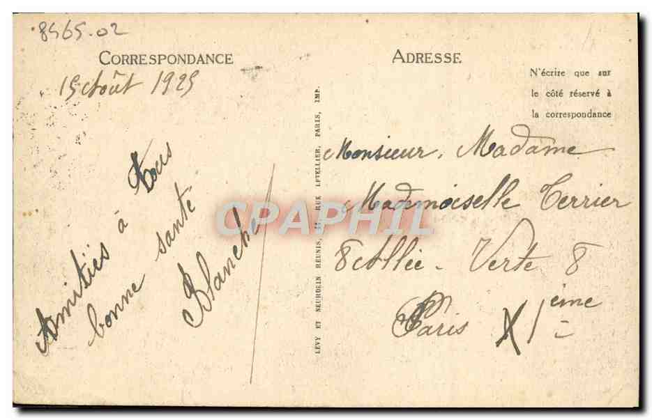 CPA Caen La Prefecture  — Verso