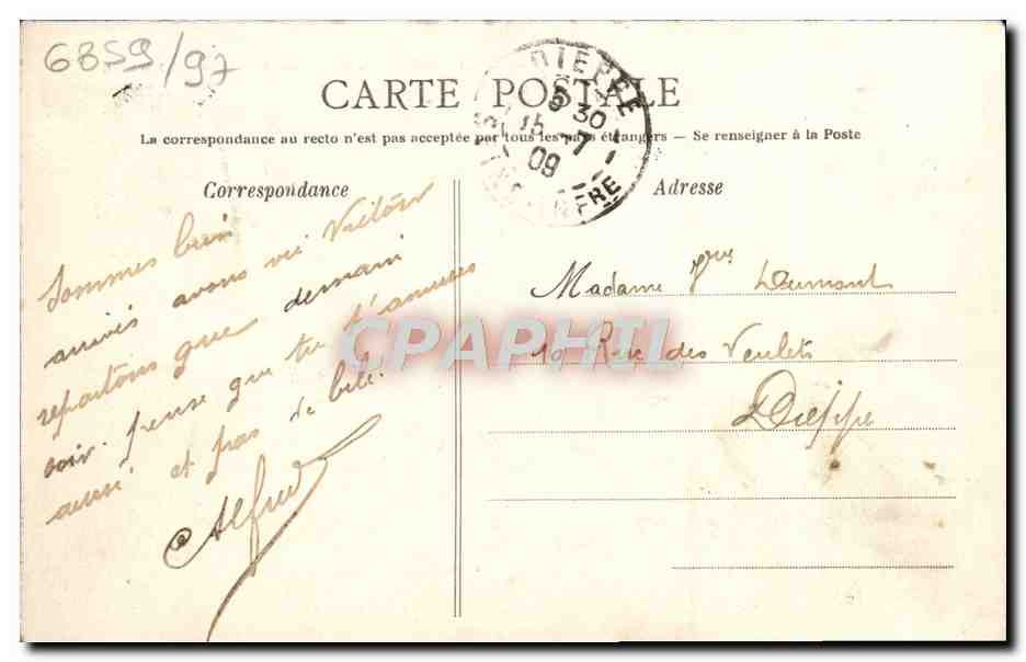 Caen — Hôtel de la Préfecture, terminé en 1849 — L.D. — Rückseite