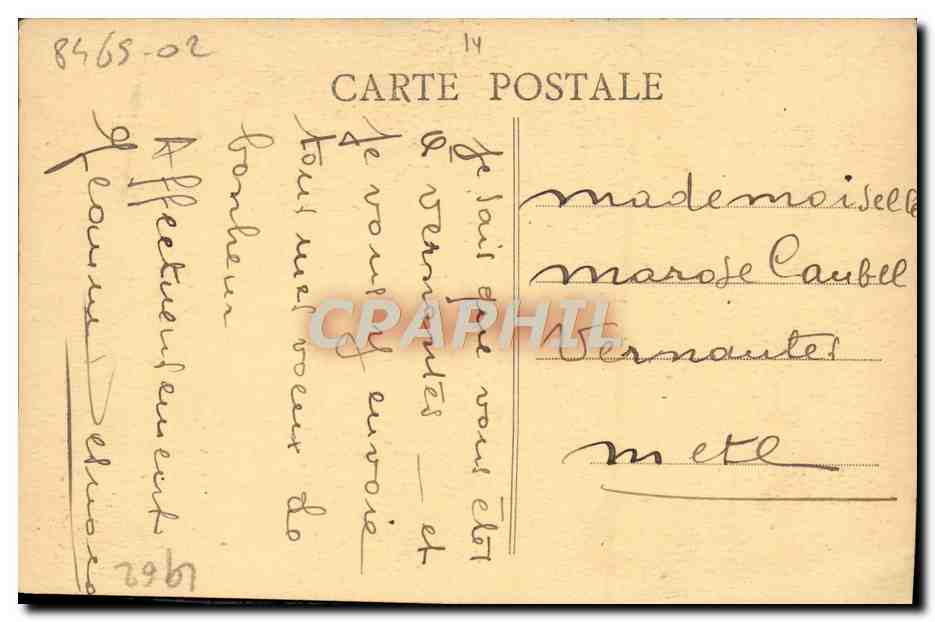 CPA Caen Entree de la Rue Saint Pierre — Verso