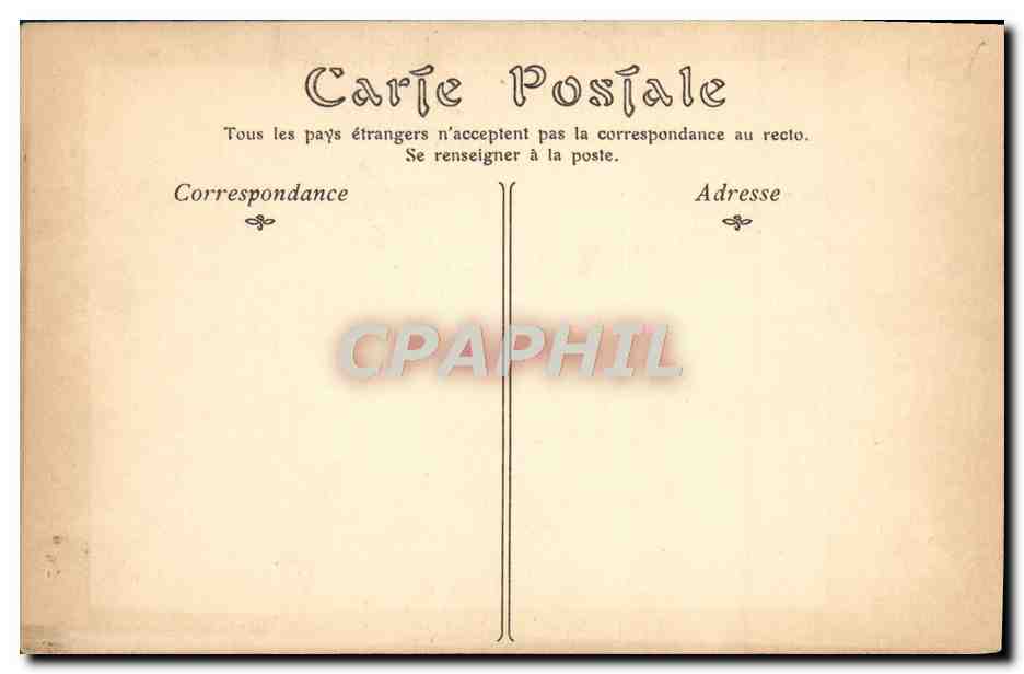 CPA Caen La Rue de Geole Maison dite des Quatrans et Clocher de Saint Pierre  — Verso