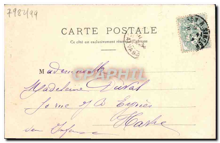 Caen — Ansicht der Straße Saint-Pierre — L. D. Levellio — Rückseite