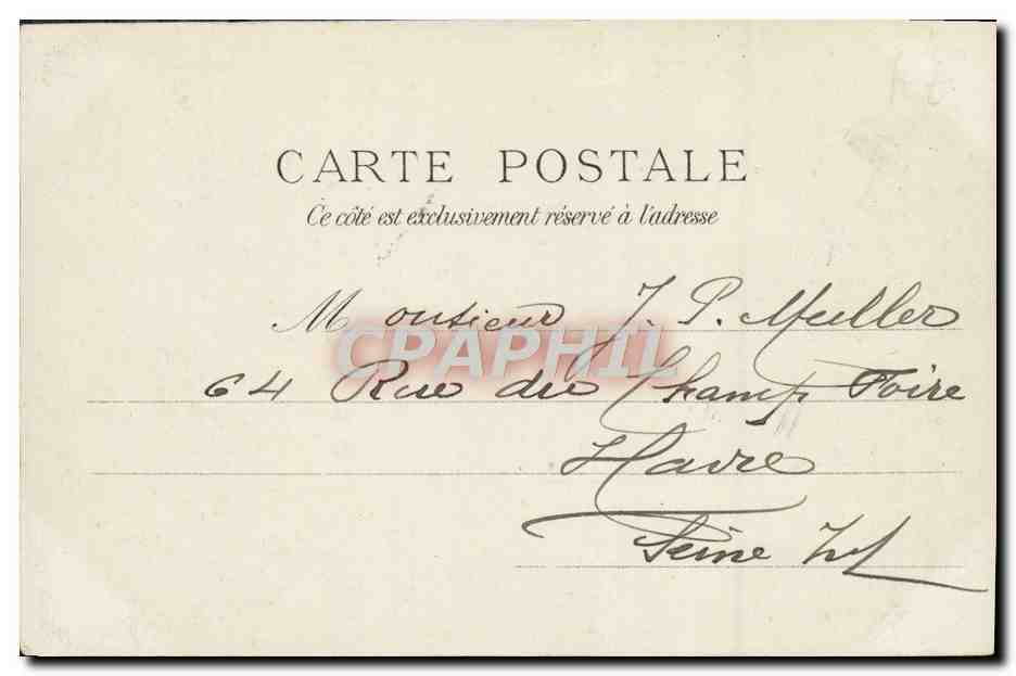 CPA Cascrne Hamelin Caen Militaria  — Verso