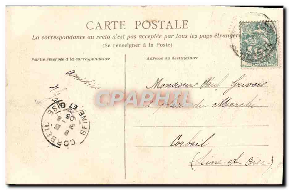 HÉNIN-LÉTANGE — vue panoramique avec lettres découpées — éditeur non visible — Verso
