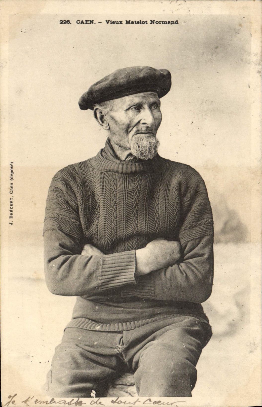CPA Caen Vieux Matelot Normand Folklore Costume