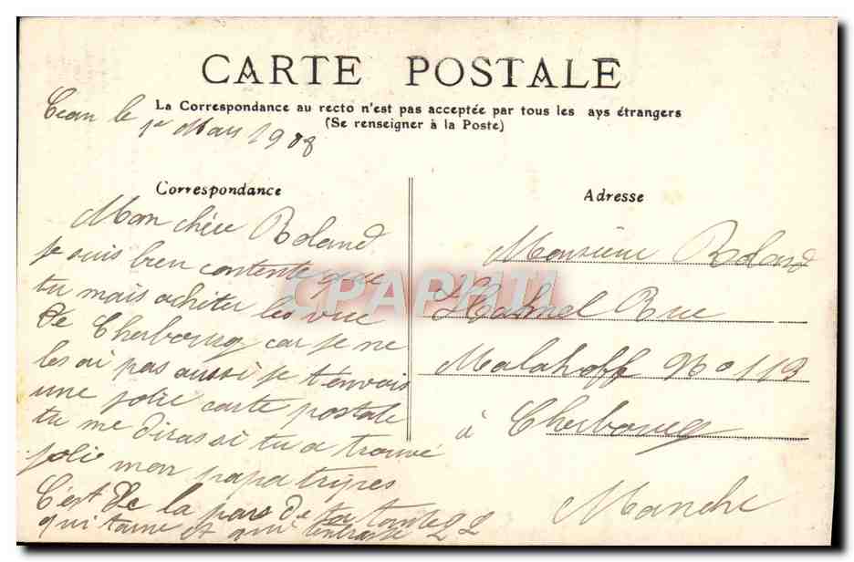 Cuisinier à la mode de Caen — Camille Franois, édit. — Verso