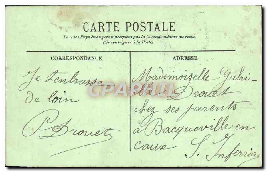 CPA Caen Le Lycee Le Refectoire  — Verso