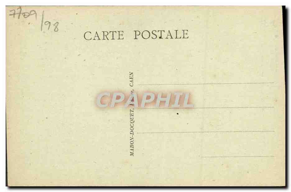 CPA Caen Ecole Normale de Jeunes Filles Cote Est — Verso
