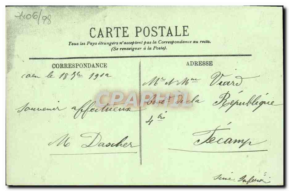 CPA Caen Le Chateau La Chapelle Saint Georges  — Rückseite