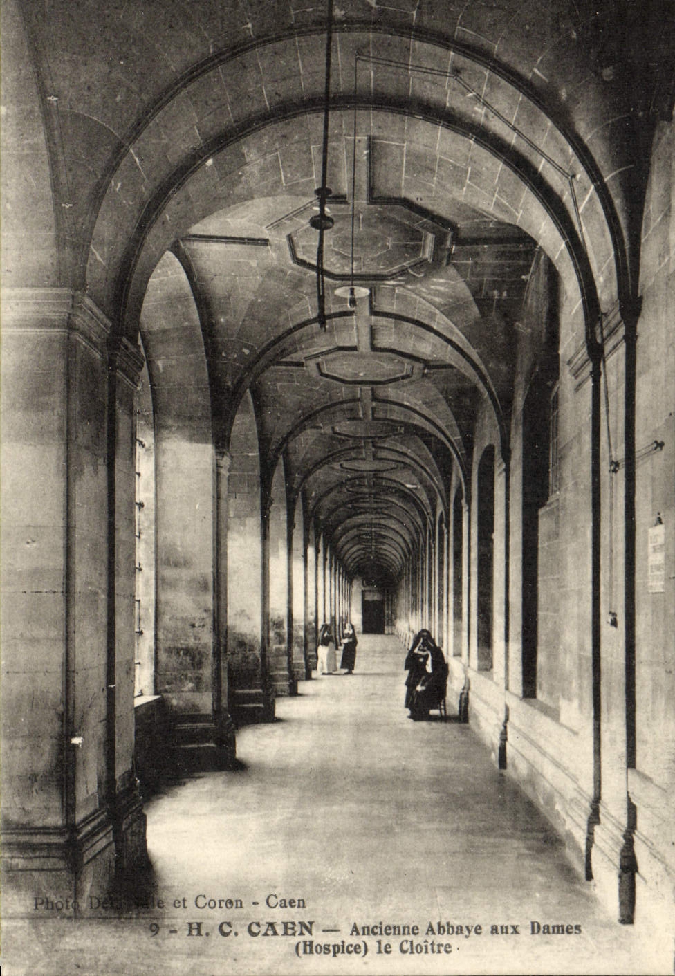 Ancient Abbey of the Ladies (Hospice) — The Cloister — Caen — H.C. CAEN