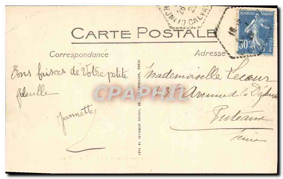 CPA Caen Eglise de la Trinite La Crypte  — Verso