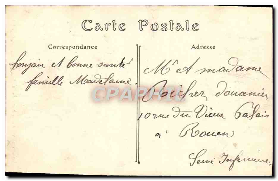 CPA Caen L'Eglise Notre Dame  — Verso