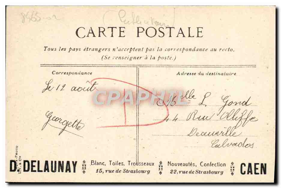 CPA Caen Eglise St Etienne Abbaye aux Hommes Cote de l'abside et le lycee — Verso