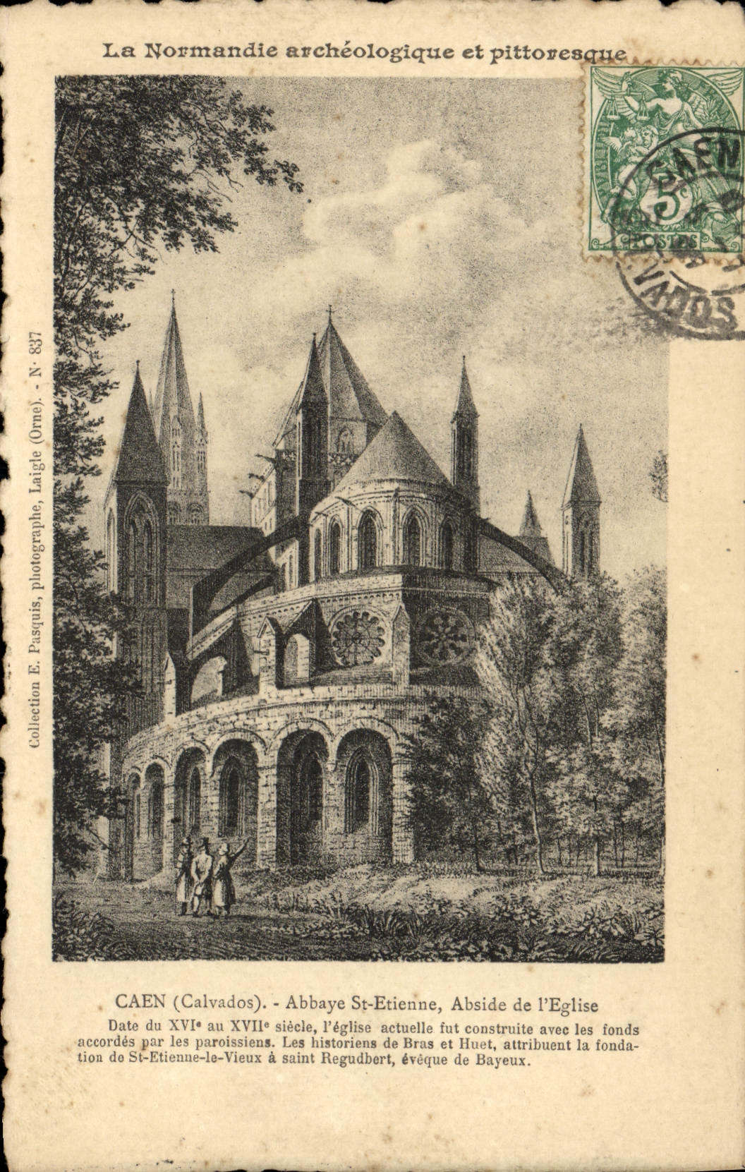 CPA Caen Abbaye St Etienne Abside de l'Eglise 